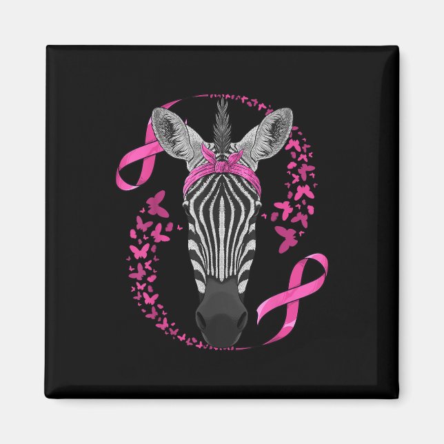 Íman Cancer de Bandana Rosa para a Consciência do Cance (Frente)