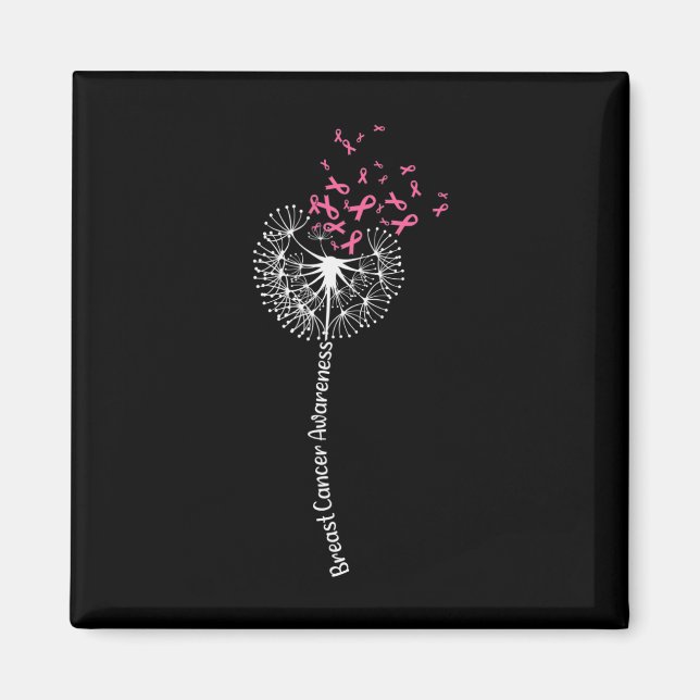 Íman Cancer de Dandelion, costela rosa guerreira (Frente)