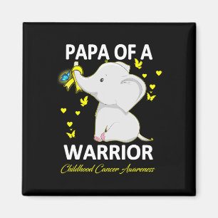 Íman Cancer de infância Papa de um guerreiro Ribbo