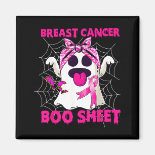 Íman Câncer de Mama Groovy é Conscientização Boo Sheet