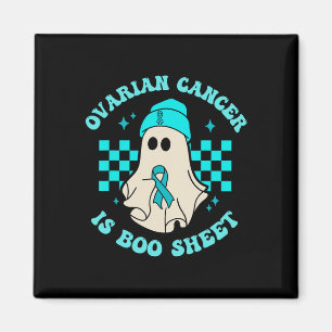 Íman Câncer de ovário Bonito É Folha de Boo Halloween G