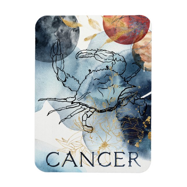 Íman Cancer do caranguejo zodíaco, astrologia azul de a (Vertical)