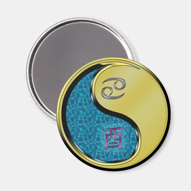 Íman Câncer & Galo de Metal (Front/Back)