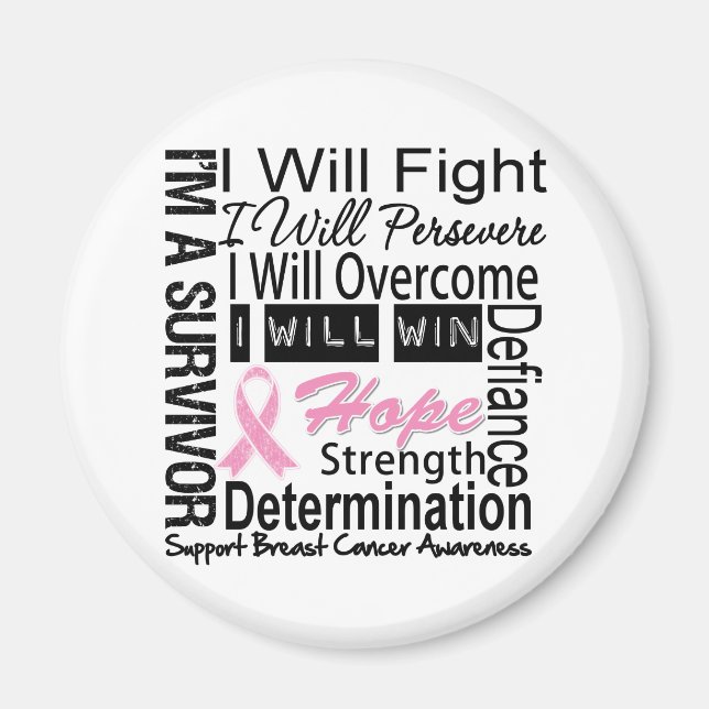 Íman Cancer Mama Luta Perseverante Contra Vencer (Frente)