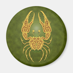 Íman Cancer tribal verde intrincado