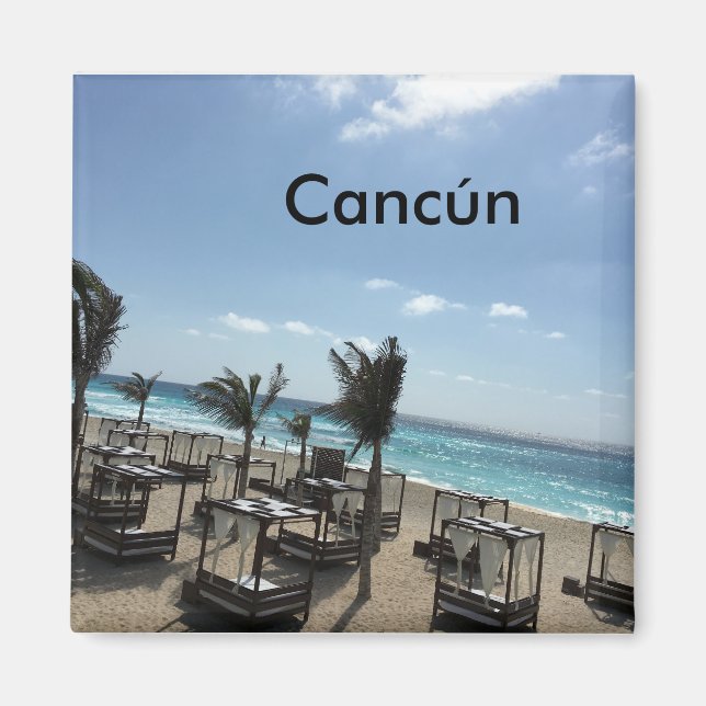Íman Cancún (México) -  Magneta Quadrada de 2 Polegada (Frente)