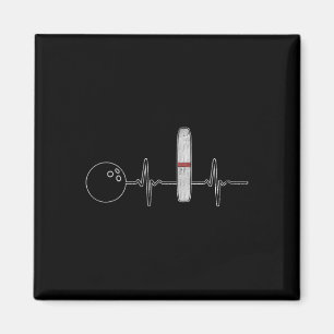Íman Candlepin Boliche Engraçada Heartbeat Bowler