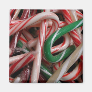 Íman Candy Canas Natal Feriado Branco Verde e Vermelho