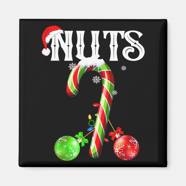 Íman Candy Cane Chest Nuts Couples Funny Chestnuts Xmas (Frente)