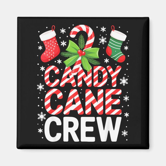 Íman Candy Cane Crew Shirt Adult Men Women Kids Christm (Frente)
