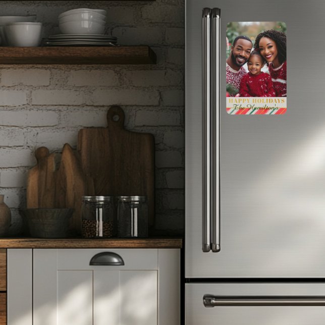 Íman Candy Cane Photo (Christmas Photo Magnet )