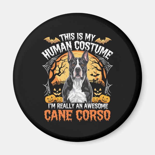 Íman Cane Corso Cachorro Fantástico Halloween (Frente)