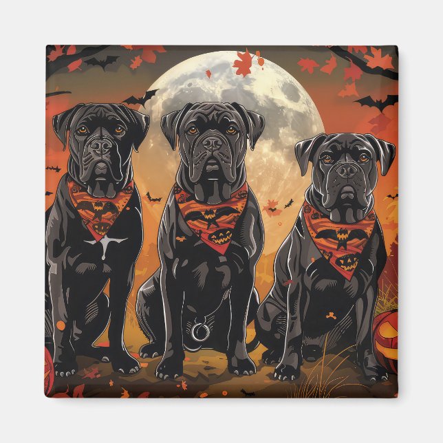 Íman Cane Corso Halloween Assustador (Frente)