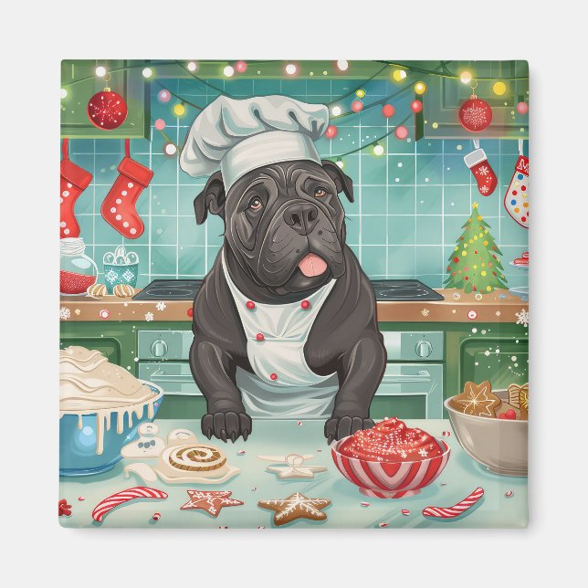 Íman Cane Corso Holiday Baking: Natal Festivo (Frente)