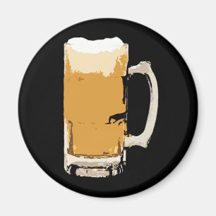Íman Caneca espumosa de pop art da cerveja