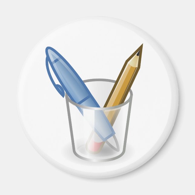 Íman Caneta de Escritor - Taça Lápis (Frente)