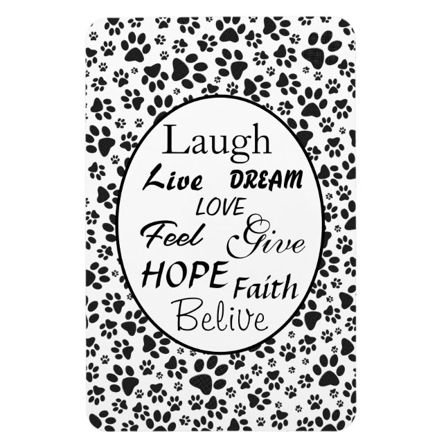 Íman Canetas de Cachorro Magnéticas em Preto e Branco (Vertical)