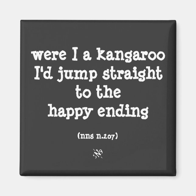 Íman canguru e felicidade (Frente)