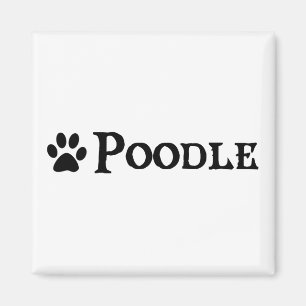 Íman Caniche (estilo do pirata com pawprint)