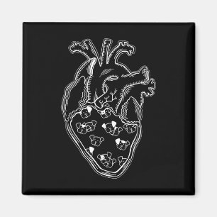 Íman Caninos Anatomia Cardíaca Estilo de Tatuagem