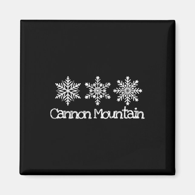 Íman Cannon Mountain Franconia Notch Snowflakes Esqui E (Frente)