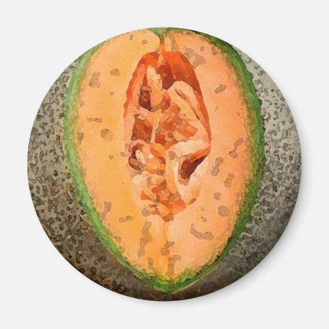 Íman Cantaloupe Watercolor - Magnet (Frente)
