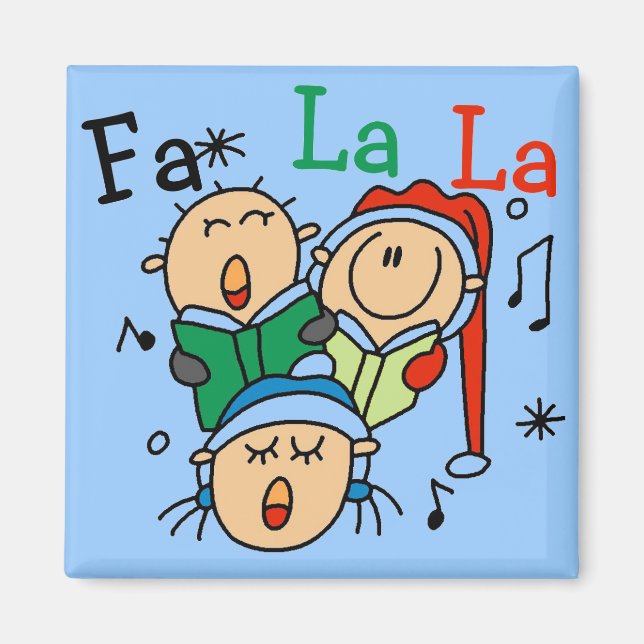 Íman Cantando Camisetas de Natal e presentes (Frente)