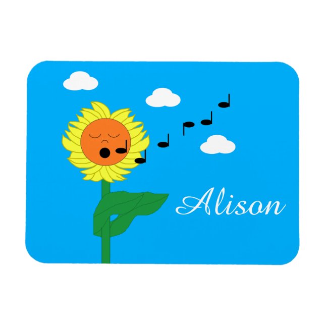 Íman Cantando girassol: (Horizontal)