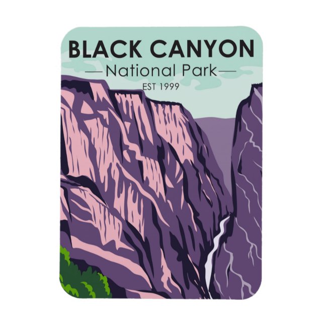 Íman Cantão Negro Do Parque Nacional Gunnison (Vertical)