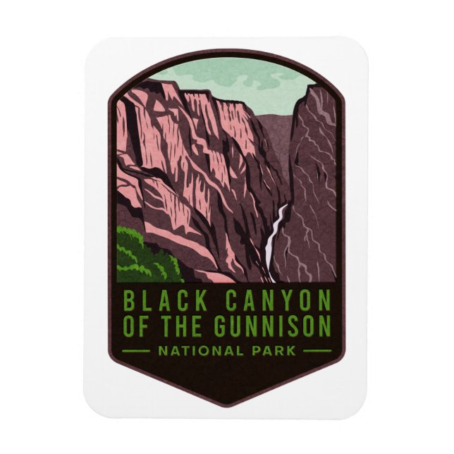 Íman Cantão Negro Do Parque Nacional Gunnison (Vertical)