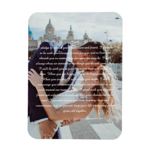 Íman Canvas de Impressão de Vows Faux