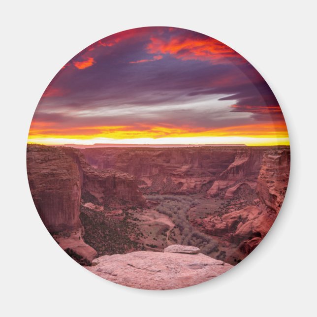 Íman Canyon de Chelly, pôr do sol, Arizona (Frente)