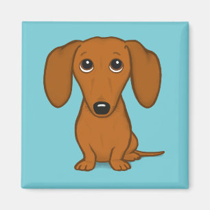 Íman Cão bonito dos desenhos animados do cão   Doxie 