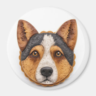 Íman Cão Bovino Australiano Inspirado em 3D