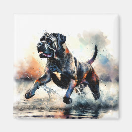 Íman Cão Cane Corso em aquarela
