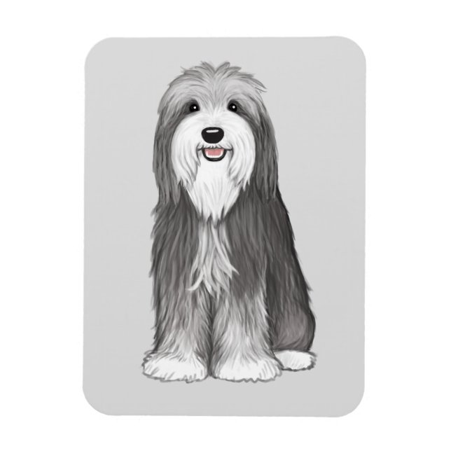 Íman Cão Cartoon Collie (Vertical)
