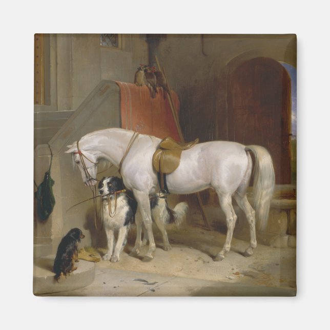 Íman Cão-cavalo Favoritos pintura arte Landseer (Frente)
