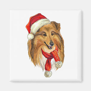 Íman Cão Collie de Natal