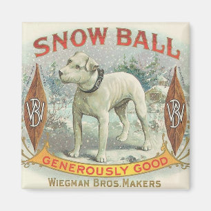 Íman Cão da bola da neve do vintage