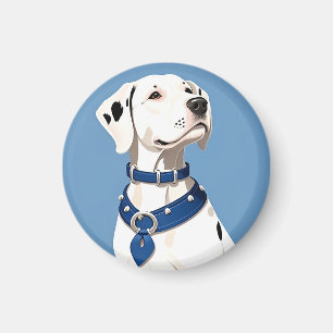 Íman Cão Dálmata com Coleira Azul