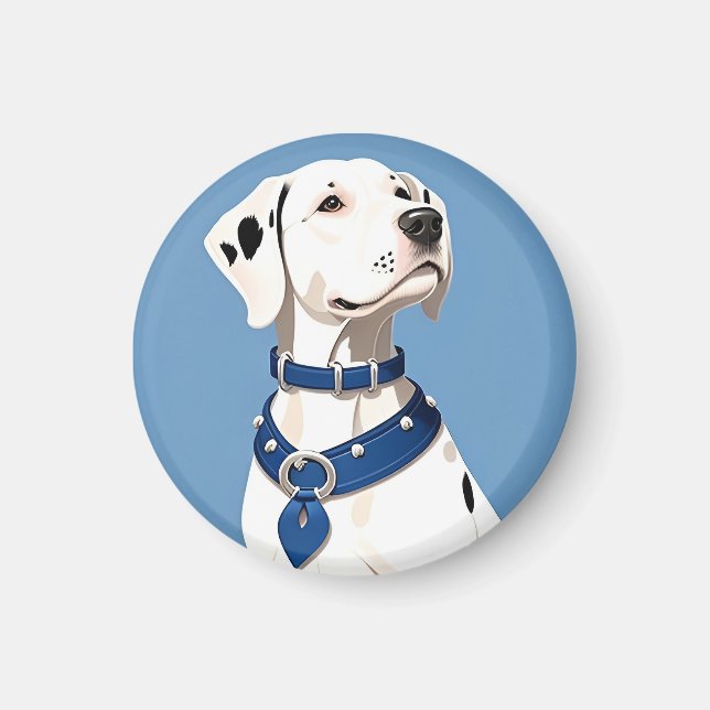 Íman Cão Dálmata com Coleira Azul (Frente)