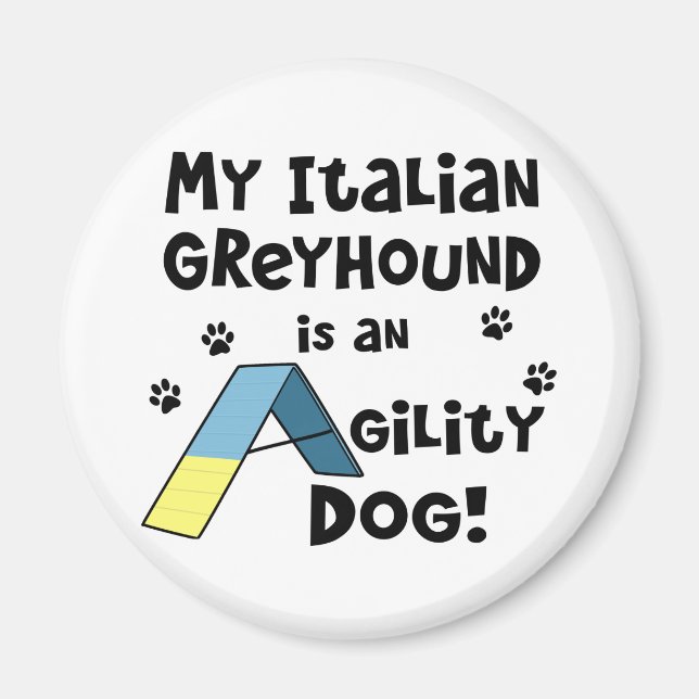 Íman Cão de Agilidade de Greyhound Italiano (Frente)