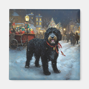 Íman Cão de Água Português Época Festiva de Natal