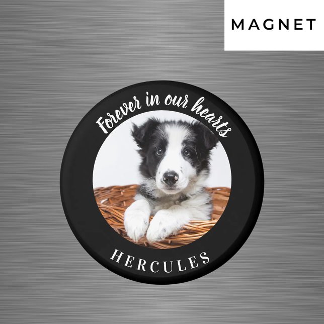 Íman Cão de amor de foto negra memorial (Criador carregado)