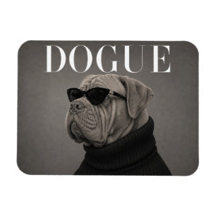Íman Cão de Bordeaux Moda Cão Retrato Flexi Ímã