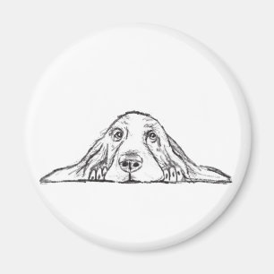 Íman cão de caça preto-de-cão branco 