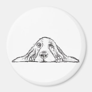 Íman cão de caça preto-de-cão branco