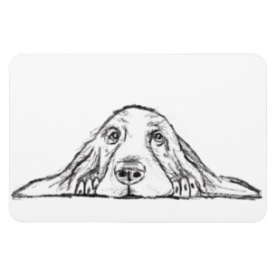 Íman cão de caça preto-de-cão branco 