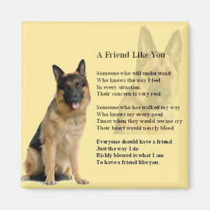 Íman Cão de german shepherd - poema do amigo