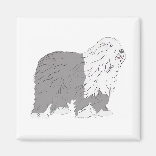 Íman Cão de Ovelha Inglês (Frente)